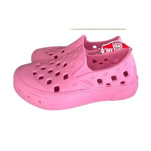 Unisex Kids Vans Trek Slip-On Round Toe Rubber Clog Shoes Pink Size 3